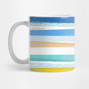 80s Memphis Style Abstract Beach Scene Mug